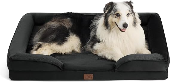 Bedsure XL Large Dog Bed Sofa - Washable Orthopedic Dog Couch, 106x80cm