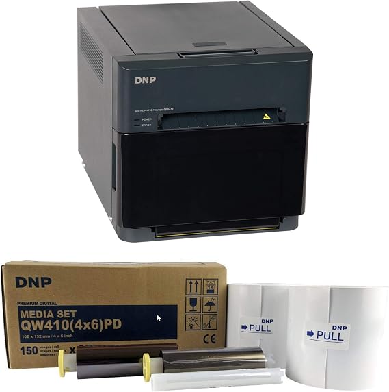 DNP QW410 4.5" Sublimation Printer, 300x300 dpi, 190 4x6 Pri