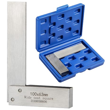 Machinist Square Set Engineer 90 Right Angle Precision Ground Hardened Steel Angle Ruler 100x63mm