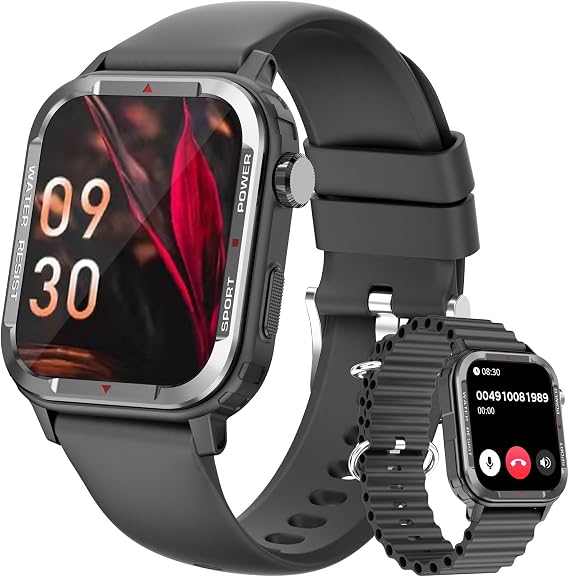 Smart Watch, Smart Watches for Men Women (Answer/Make Call), Fitness Tracker with 123 Sport Modes, Heart Rate Monitor, Sleep Monitor, Spo2, Pedometer, IP68 Waterproof Sports Watch for Android & iOS