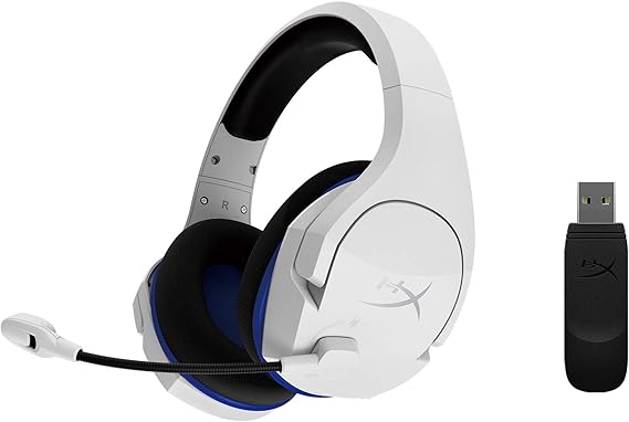HyperX Cloud Stinger Core Wireless Gaming Headset, Compatible with PS5/PS4/PC, White, HHSS1C-KB-WT/G 4P5J1AA
