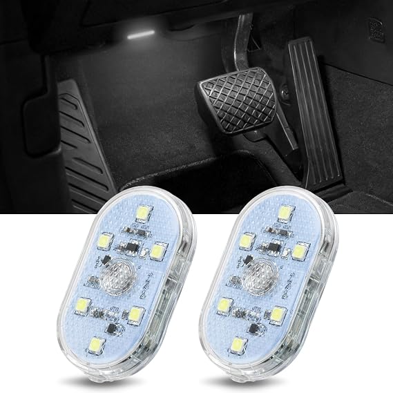 Nilight 2個 ホワイト カラー ワイヤレス マグネット LED インテリアライト