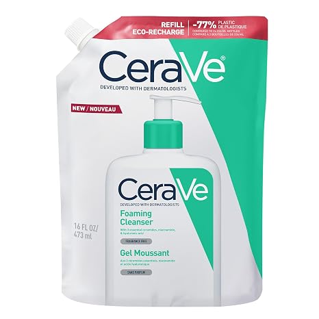 CeraVe Gel Limpiador Espumoso, Para Piel Normal a Grasa, Elimina el Exceso de Grasa y Suciedad, Enriquecido Con Ceramidas Esenciales, Niacinamida y Ácido Hialurónico, Apto para Rostro y Cuerpo