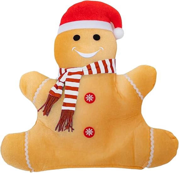 Gingerbread Man Hat - Novelty Christmas Hat for Adults and Kids - Gingerbread Man Novelty Xmas Headwear Xmas Party Props - Funny Festive Headwear Silly Christmas Accessories to Wear