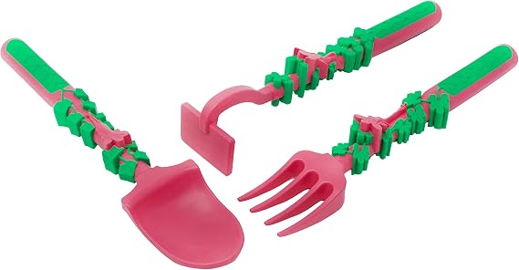 Constructive Eating - Small Children's Supplies Made in the USA - Silverware for toddlers - Kitchenware for Kids - Constructive Eating Utensil Set