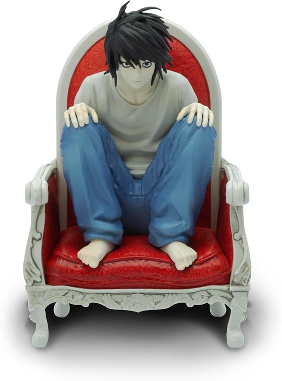 ABYSTYLE Studio Death Note Detective L SFC Collectible PVC Figure 5.5" Tall Statue Anime Manga Figurine Home Room Office Décor Gift