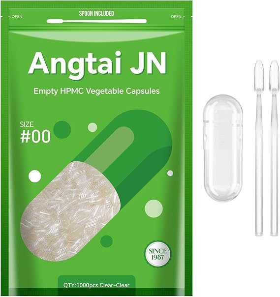 Empty Capsules Size 00, 1000 Count DIY Clear Vegetarian and Vegan Pill Empty Capsules,with Capsules Filling Kit,Kosher,ISO9001,Gluten Free, Halal Certified,Non-GMO Certified