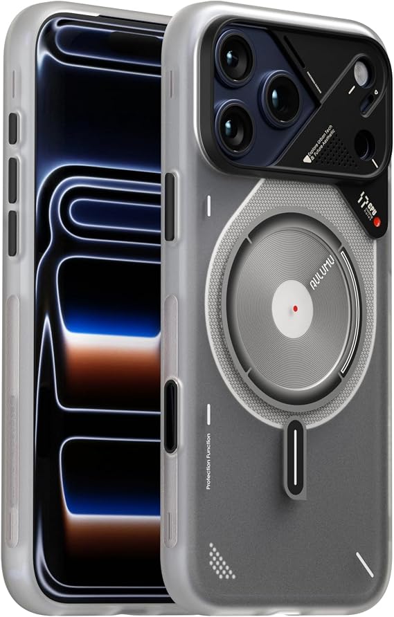 Aulumu A17 iPhone 17 Pro Max Manyetik Termal Kılıf | CoolHyper | Kamera Kontrollü | IMD Teknolojisi | Magsafe ile Uyumlu | Dokunmatik Şeffaf Beyaz