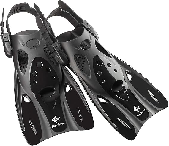 Reef Tourer RF0106 Snorkeling Snorkeling Fins, Strap Fins, Foot Fins, Lightweight, Compact