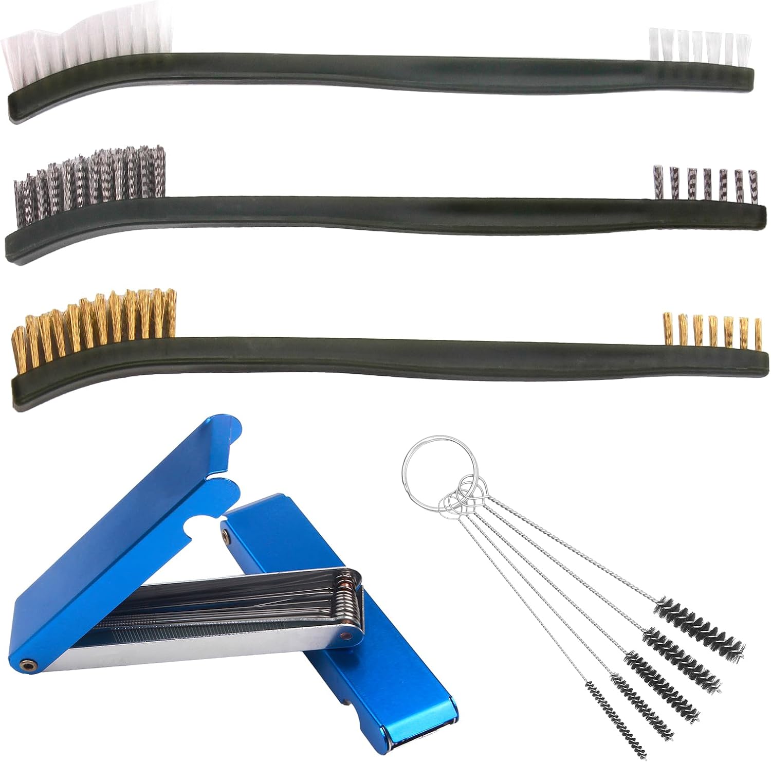 Carburetor Cleaning Tool Kit, Torch Nozzle Tip Dirt Cleaner, 14 Cleaning Wires Set 5 Cleaning Needles 3 Double-Ended Polishing Brush Tool Kits for Motorcycle ATV Welder Carb Chainsaw Orifices