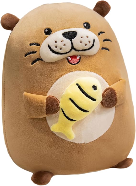 Plush Otter Stuffed Animal - 30cm Ultra Soft Hugging Pillow for Kids & Adults, for Birthday Christmas, Home Decor(Brown)