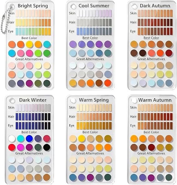 Color Analysis Draping Kit - 6-piece Acrylic Palette Scout Color Cards