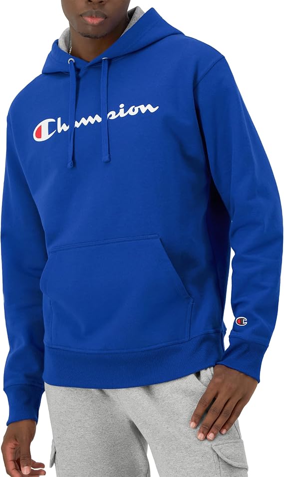 Champion Sweatshirt, Powerblend, Fleece Hoodie, Comfortable Men's Sweatshirt, Script Logo Reg. Or Big & Tall Men's