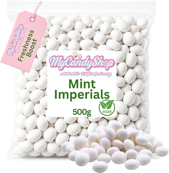 MyCandyShop Mint Imperials 500g - Mints Sweets Made with Natural Peppermint Oil - Sweets in bulk cheap - Made in the UK