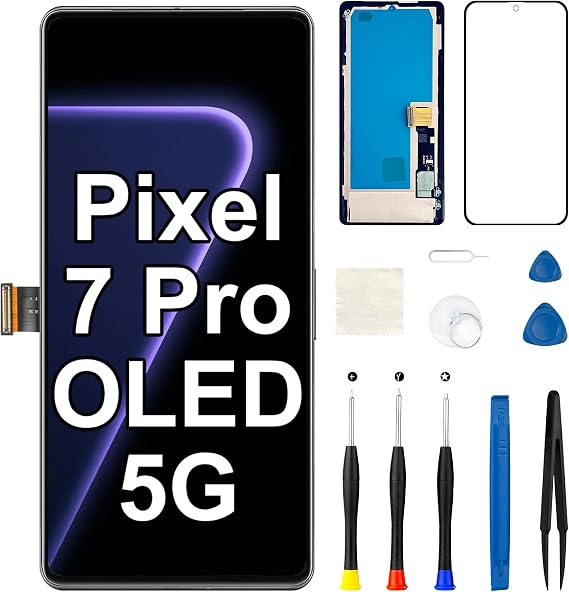 Google Pixel 7 Pro 5G用OLEDスクリーン交換用センシティブタッチフレームLCDディスプレイデジタイザー修理ツールキットアセンブリ付き GP4BC GE2AE 6.7インチ用指紋対応