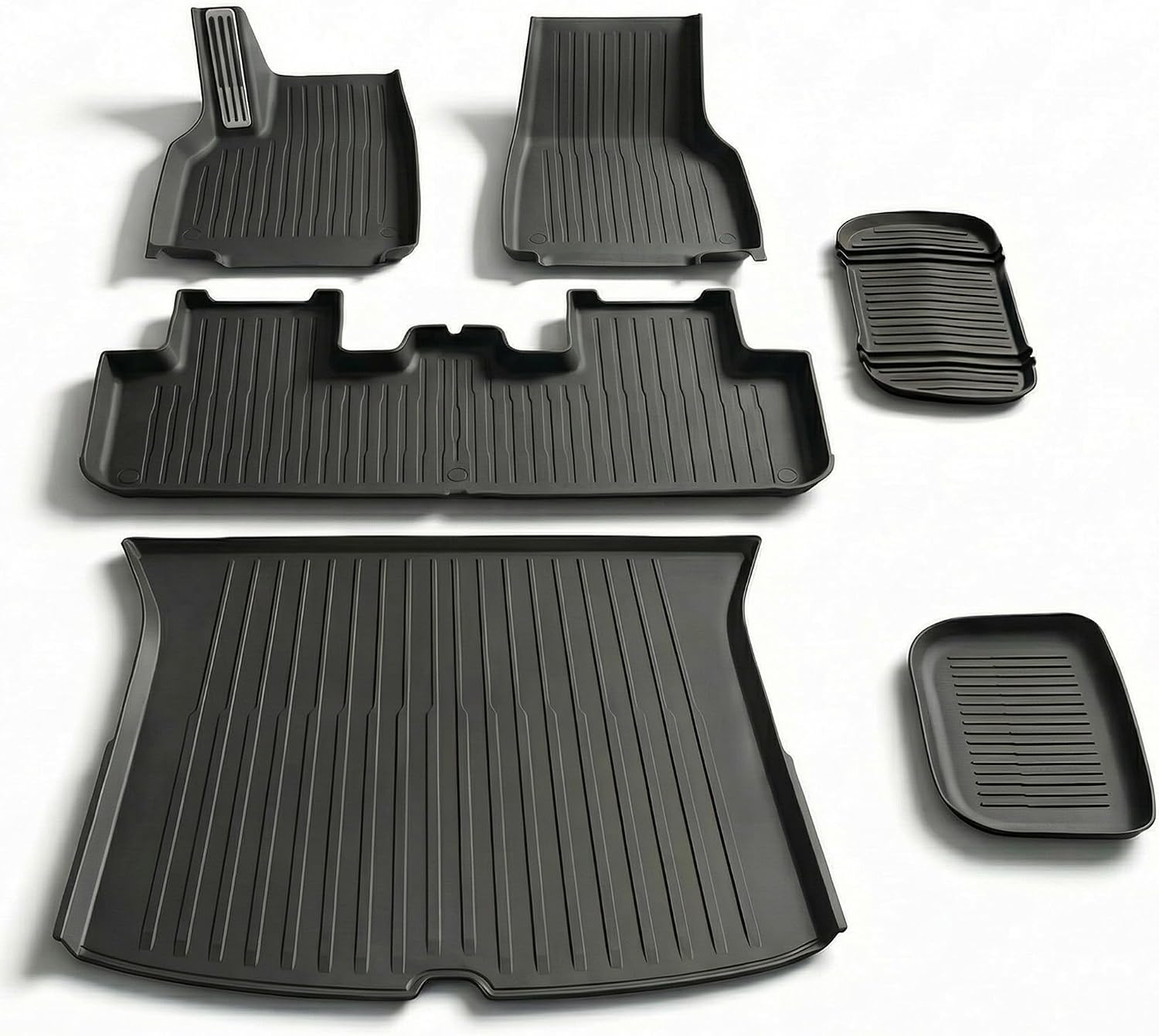 6枚ライナー 新型 Tesla Model Y Juniper Accessories 2025 2026 全天候型フロアマット フロントフランク リア トランクマット カーゴライナー TPE 滑り止め