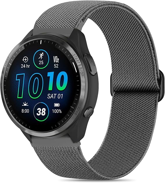 ナイロンバンド Garmin Forerunner 970 ウォッチバンド/Forerunner 965 ウォッチバンド対応 ソフトファービックストラップ 調節可能なループ Forerunner 955/Forerunner 945/935/Instinct 3 45mm/Instinct 2/1用 メンズ レディース