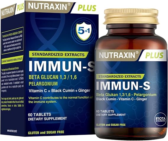 Nutraxin IMMUN-S 200mg - 60 Tablets, 1 Month Supply