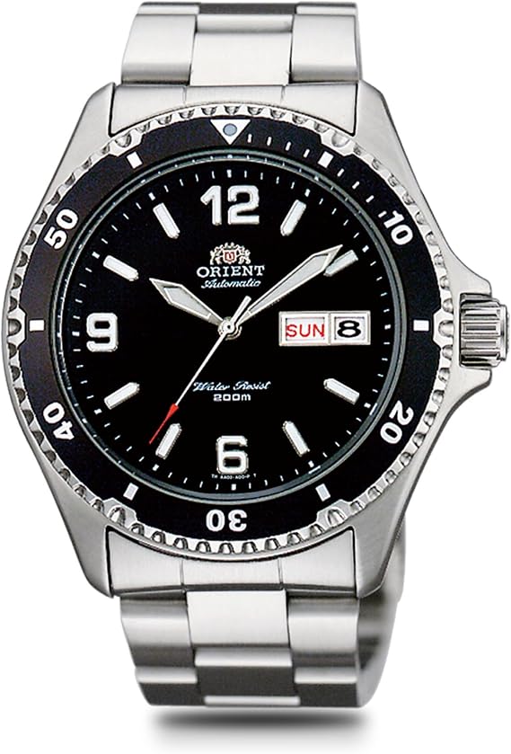 Orient ORIENT Mako Automatic Wristwatch Mechanical Automatic Diver's Watch with Domestic Manufacturer , Black, 1 piece, watch