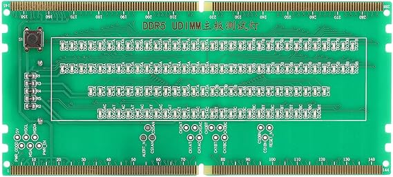 DDR5 RAM Memory Slot Tester Card LED Memory Test Card PC Hardware Testing Equipment for Computer Repair Maintenance (Green)