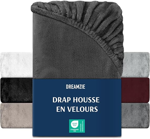 Dreamzie Fitted Sheet -180x200-200x200 - Thermal Fleece - Dark Grey