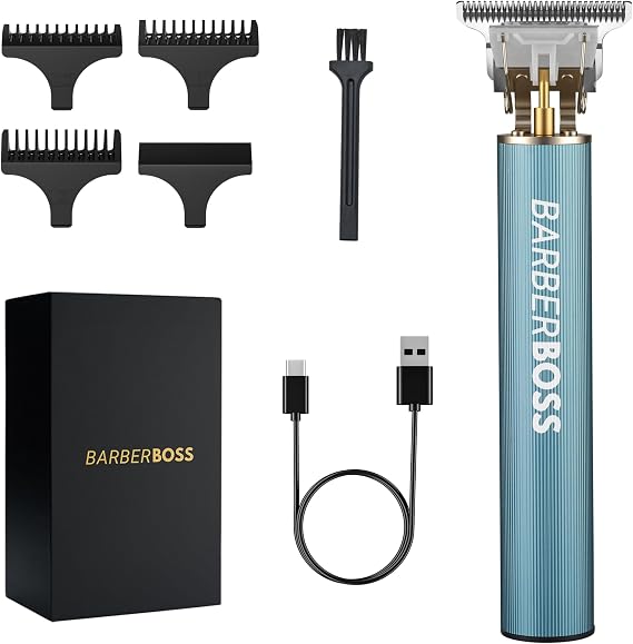 BarberBoss Cordless Beard Trimmer & Hair Clippers for Men – Precision Grooming Kit with Detail Trimmer for Beard, Haircuts & Styling