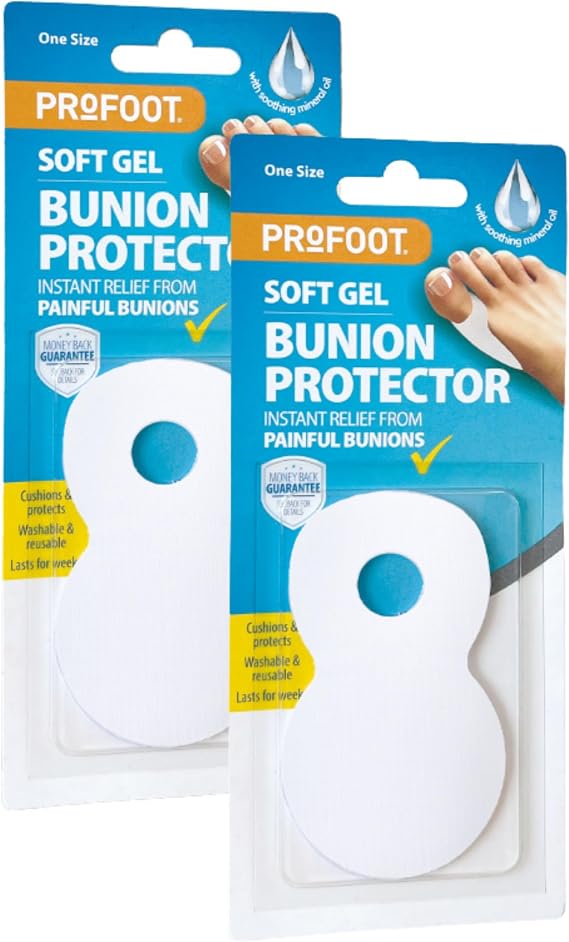 PROFOOT Bunion Protector - Instant Bunion Relief - Reduces Friction & Pressure - Slim Design - Bunion Protector Cushion - Washable and Reusable - (2 Pack)