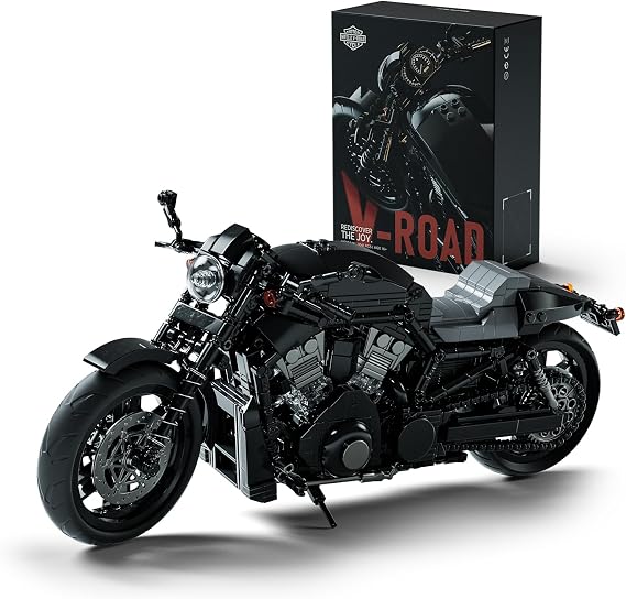 Nifeliz Motorcycle Model Set for Adults, Street Muscle Bike Building Set with Realistic Details, Functional Bike Model for Collectors, Gift for Motorcycle Lovers (1,041 PCS, NF10348)
