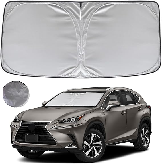 Windshield Sun Shade for 2015-2021 Lexus NX300h/NX300/NX200t Foldable Sunshade Front Window Custom Fit Car Accessories