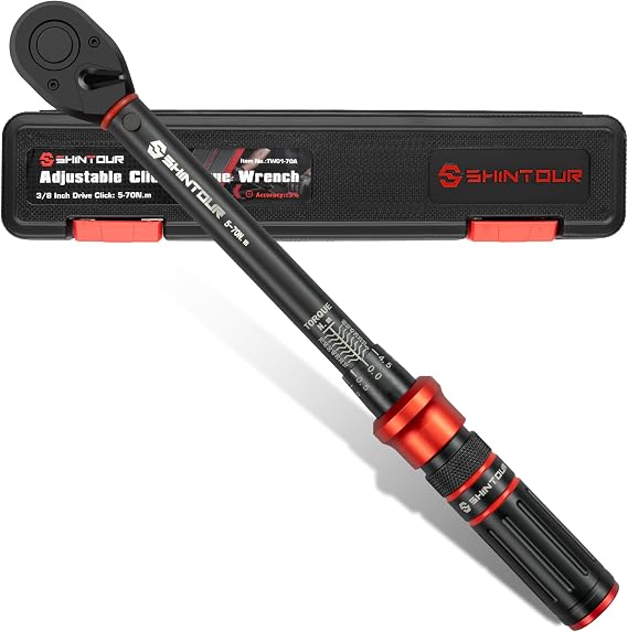 3/8" Drive Small Click Torque Wrench 5-70 Nm for Moto Car Bike DIY