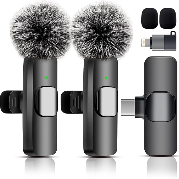 Wireless Lavalier Microphone for iPhone, iPad & Android Phone