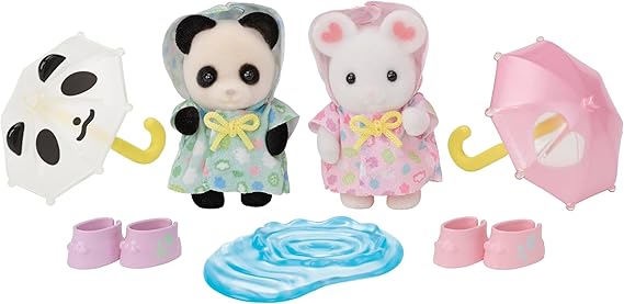 Sylvanian Families - 5748 Nursery Friends - Rainy Day Duo - Dollhouse Playsets