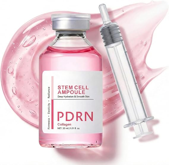 PDRN Serum Korean Stem Cell Ampoule, Salmon DNA Serum Microneedling S-erum, Anti Aging S-erum For Women | Softer, Plumper Skin, Korean Skincare Hydration Micro Infusion System For Face