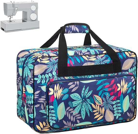 Sewing Machine Carrying Case，Sewing Machine Carrying Case Tote Bag，Universal Tote Storage Bag with Pockets and Handles, Suitable for Most Standard Singer, Janome (Light Blue)