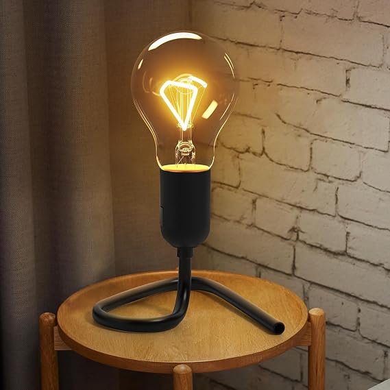 Modern Table Lamp with E27 Base, Sleek Triangular Design, 50W Max, 1.8m Cable, Plug, and Switch Included, AC220-240V, Stylish Black Finish 1 Pack [Energy Class A]