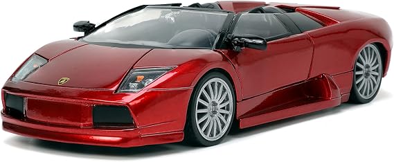 Hyper-Spec 1:24 Lamborghini Murcielago Roadster Die-cast Car Red, Toys for Kids and Adults