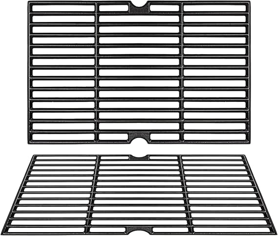 Denmay 41.9 x 54.6cm Cast Iron Grill Grate Spare Parts for Tepro Toronto, Taino Hero XL Charcoal Grill, Aktiva Angular, EL Fuego Montreal, Cast Iron Grill Accessories 2 Pieces