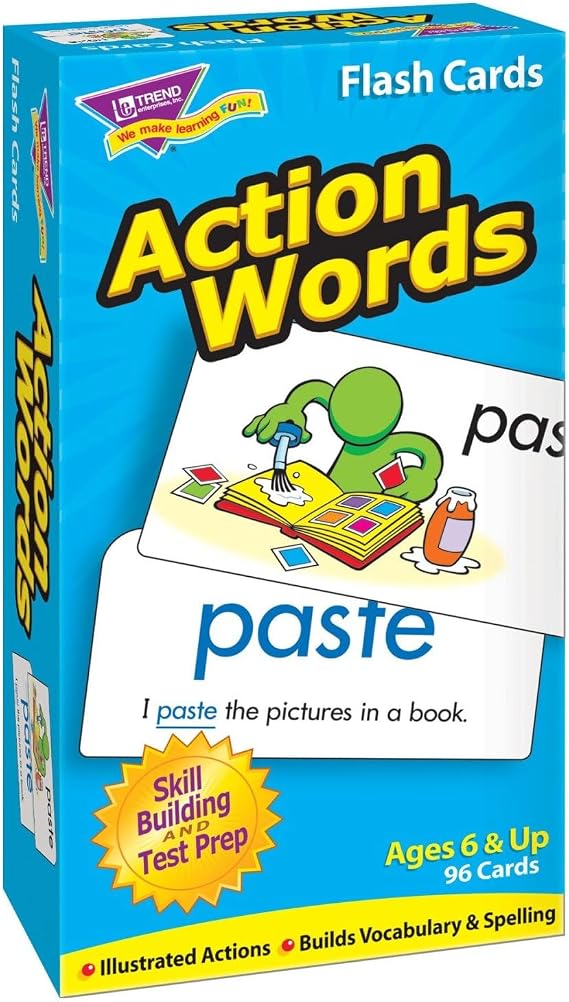 Action Words Flash Cards