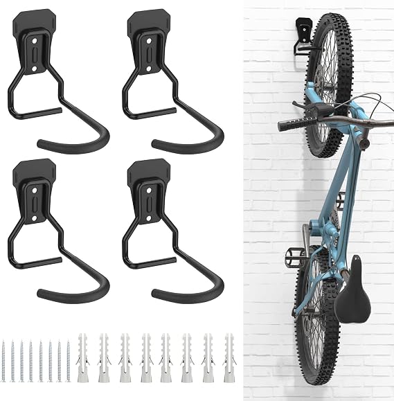 Housolution - 4pcs bike hooks, iron suspension brackets