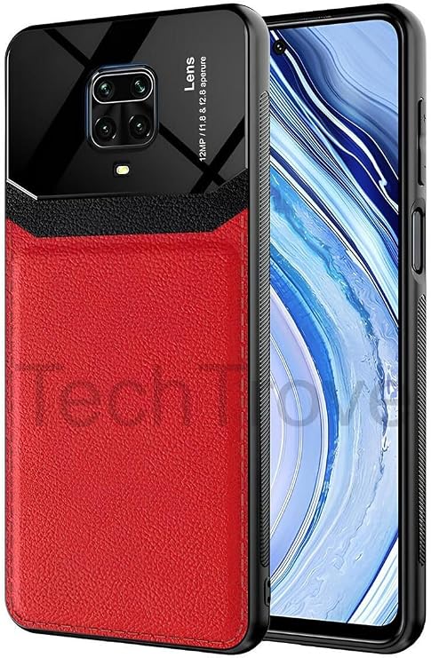 Hatreds Xiaomi Redmi Note 9S Kılıf Derili Dizayn Yeni Tasarım Soft Elde Kaymayan Kılıf Kırmızı