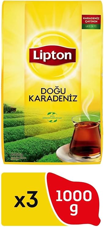 Lipton Doğu Karadeniz Bergamot Aromalı Dökme Çay 1000 gr x 4 Adet