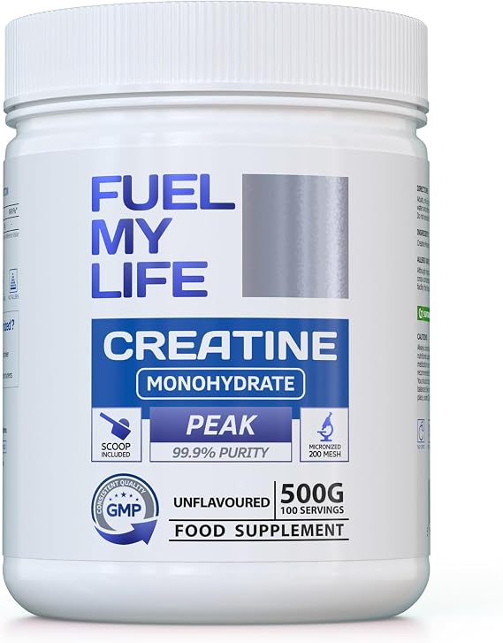 Creatine Monohydrate Powder - 500g (100 Servings) | Ultra Micronized 200 Mesh for Superior Absorption | Pure & Unflavoured | for Muscle Strength & Recovery - Absolutely Nothing Added, Vegan & UK Made