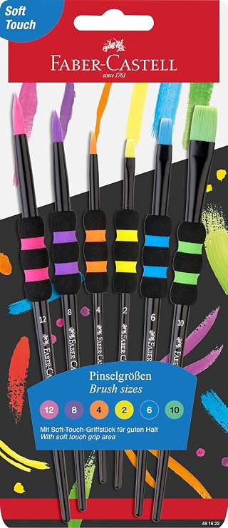 FABER-CASTELL - Fırça seti okul, 6 parça