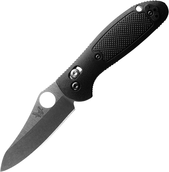 Benchmade 555-S30V Mini Grip Tillian Silver Straight Blade Thumbhole