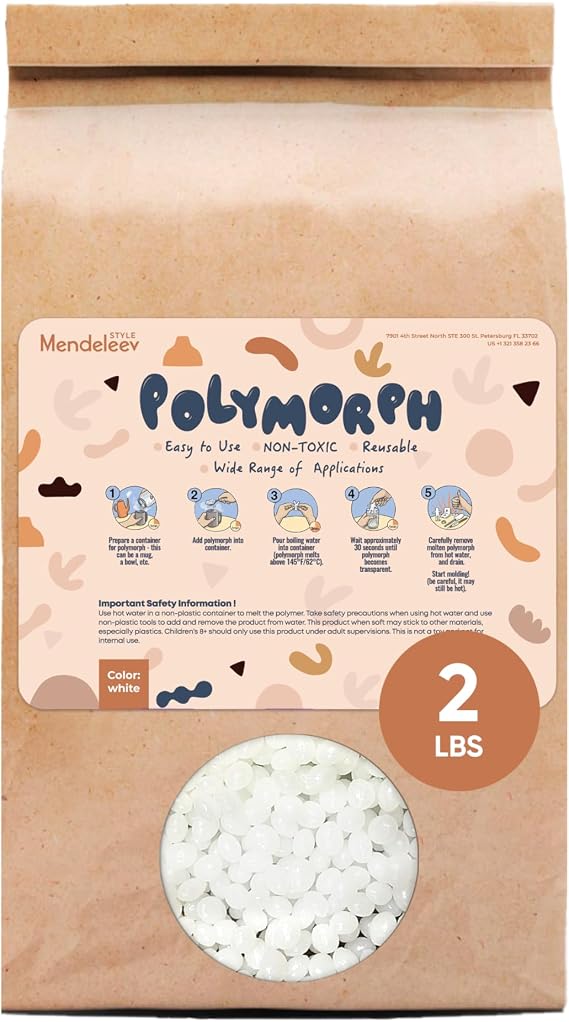 900 g (32 Oz) Polymorph Moldable Plastic Beads Melting Pellets 2 LBS