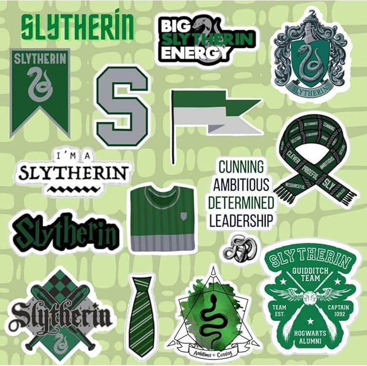 Harry Potter - Slytherin Sticker Seti | Laptop Notebook Telefon Etiket