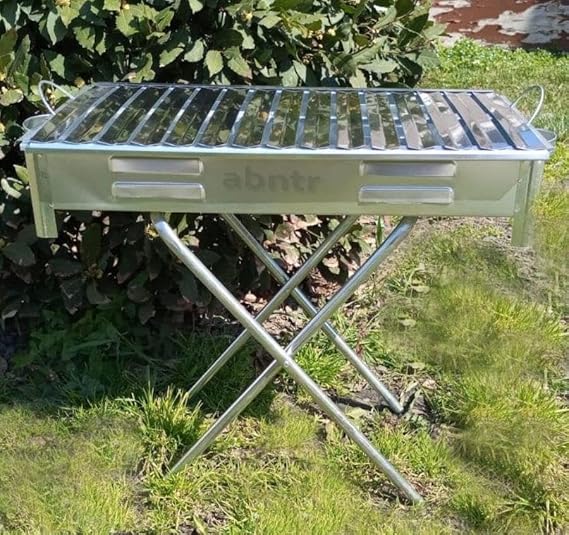 Large Standing Barbecue 60cm Kebab Shop Type Wide Slotted Stainless Galvanized Body Chrome Meatball Maker Grill