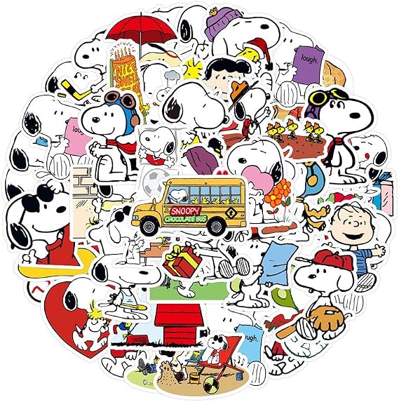 50 Pcs Cute Dog Stickers for Laptop, Bumper, Skateboard, Water Bottles, Computer, Phone, Guitar, Cartoon Stickers for Kids Teens Adult
