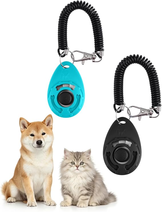 Dog Clickers for Training with Wrist Straps, 2 PCS Cat Clicker