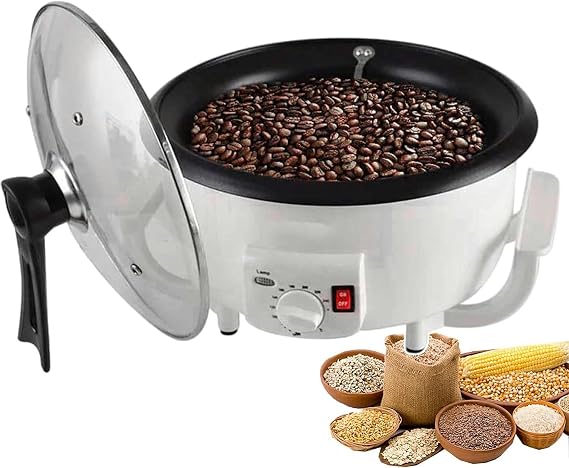 Electric Coffee Bean Roaster Machine for Home and Cafe Use